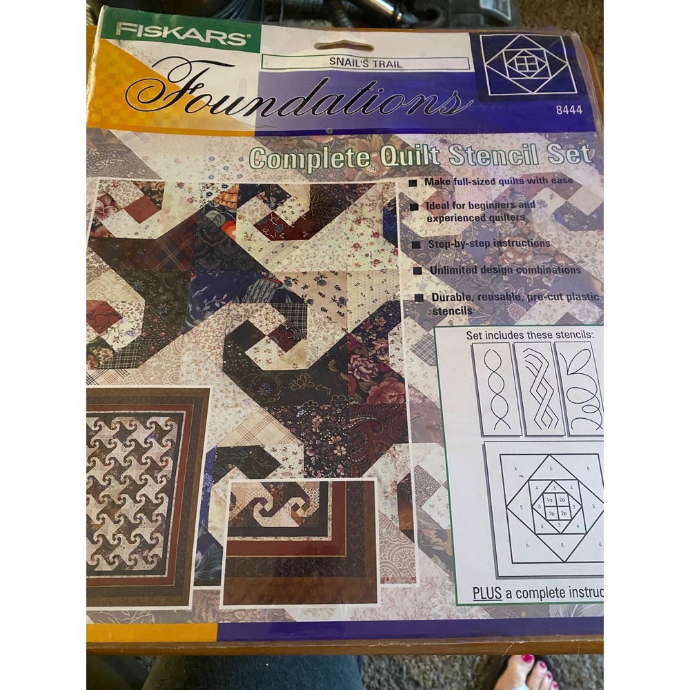 Fiskars Quilt Stencil Set New Snails Trail 8444 Foundations